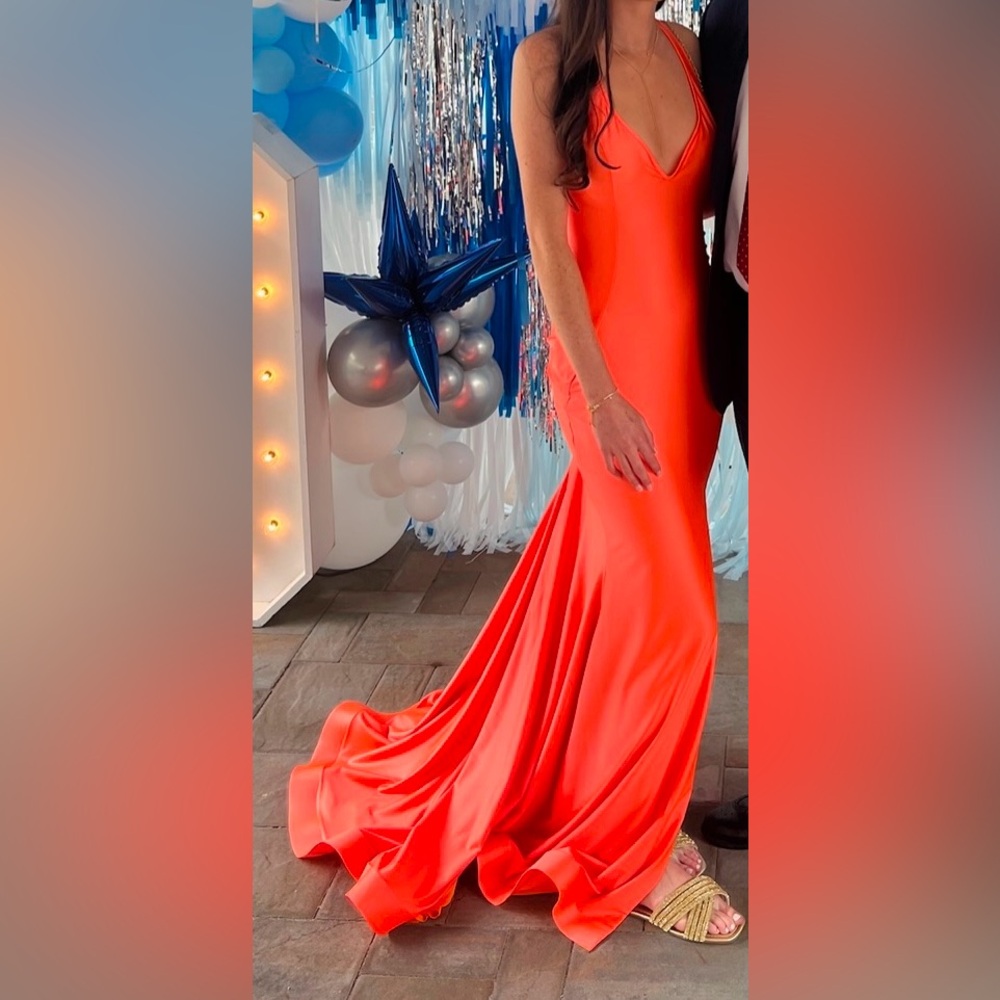 Elegant Orange Evening Gown- PROM